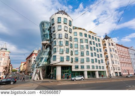 Prague, Czech Republic - May 2019: Dancing House In Prague