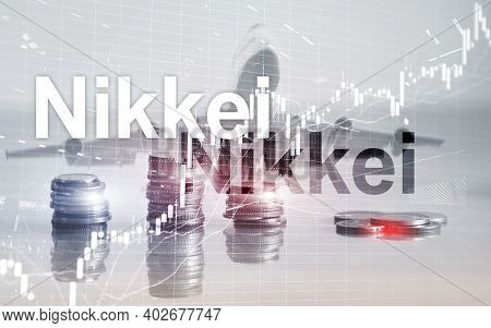 The Nikkei 225 Stock Average Index. Financial Business Economic Concept.