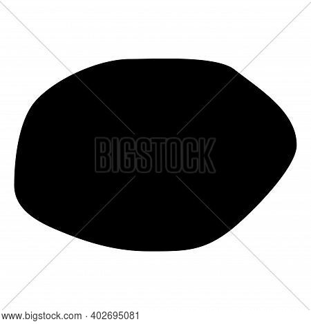 Abstract Ink Blotch, Round Liquid Blot Inkblot Shape. Freskle Pebble. Deform Random Smooth Vector Il