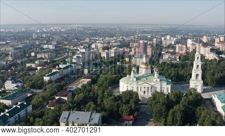 Penza Is A City In Russia. Panorama Of The City Of Penza From The Air In The Summer. Penza City View