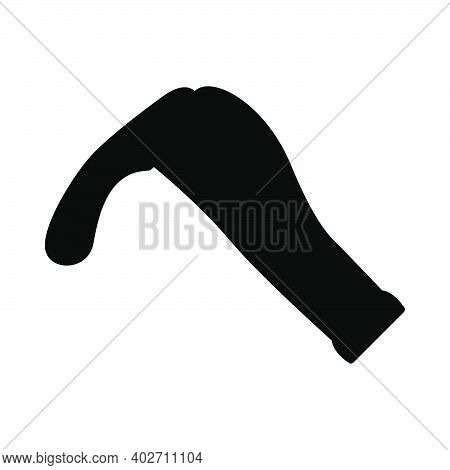Bike Grips Icon. Black Glyph Design. Vector Illustration.