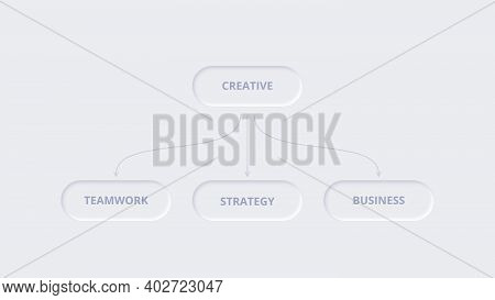Neumorphic Abstract Elements For Infographic. Template For Diagram, Graph, Presentation And Chart. S