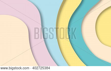 3D Abstract Colorful Paper Art Style.
