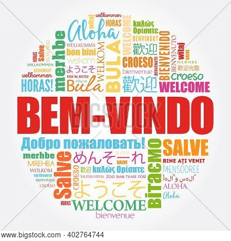 Bem-vindo (welcome In Portuguese) Word Cloud In Different Languages