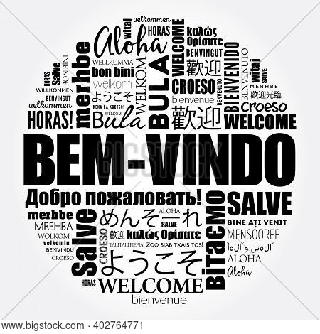Bem-vindo (welcome In Portuguese) Word Cloud In Different Languages