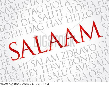 Salaam (hello Greeting In Persian,farsi) Word Cloud In Different Languages Of The World