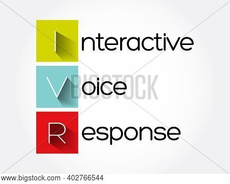 Ivr - Interactive Voice Response Acronym, Technology Concept Background