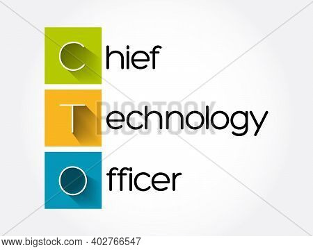 Cto - Chief Technology Officer Acronym, Business Concept Background