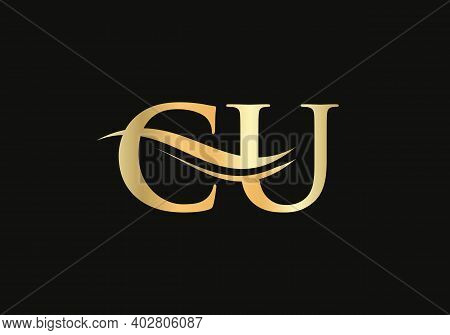 Initial Letter Cu Linked Logo For Business And Company Identity. Modern Letter Cu Logo Vector Templa