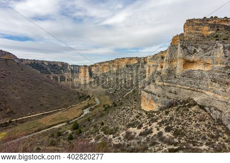 View Of Gorges Of Riaza In Segovia (spain)