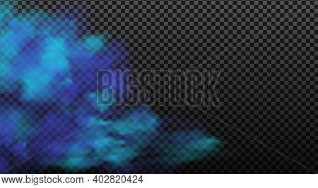 Colorful Fog, Ink Swirling Smoke Isolated, Transparent Special Effect. Bright Vector Cloudiness, Mis