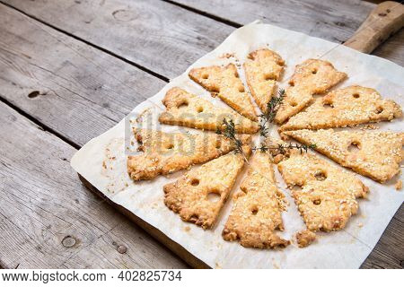 Homemade Cheese Cookies. Cheese Cookies, Homemade Wholesome Pastries. Cheese And White Wine.