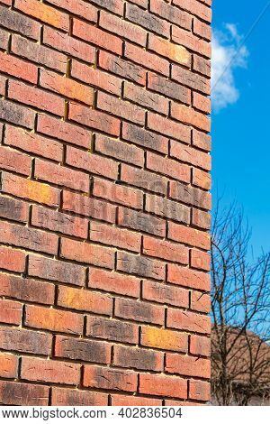 Clinker Brick Of Brown Color. Clinker Thermal Panels For Finishing The Facade Of The House. Tiles Fo