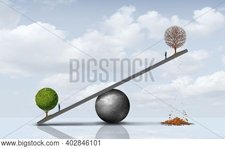 Social Balance Business Concept And Prosperity And Poverty Or Rich Poor Economic Concept And Financi