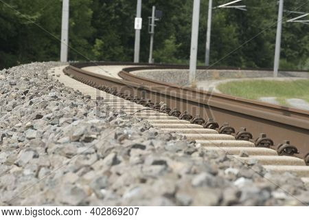 Railroad Line For Rail Bound And Train Traffic
