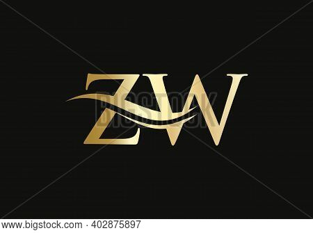 Initial Zw Letter Logo With Creative Modern Business Typography Vector Template. Creative Abstract L