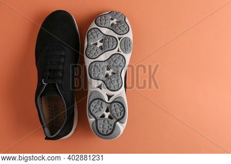 Jeddah Saudi Arabia January 6 2021 Geox Symbol Isolated On Black And Orange Background. Product Shot