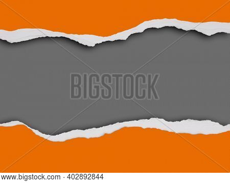 Ripped Orange Paper On Image & Photo (Free Trial) | Bigstock