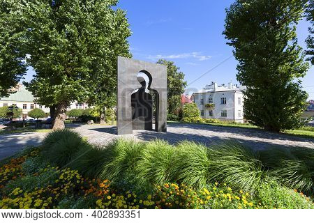 Rzeszow, Poland - August 26, 2020 : Sculpture By Jozef Szajna Entitled 
