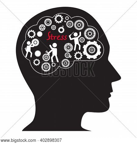 Financial Problem. Businessman Headache, Business Trouble And Work Stress. Frustrated Office Man Nee