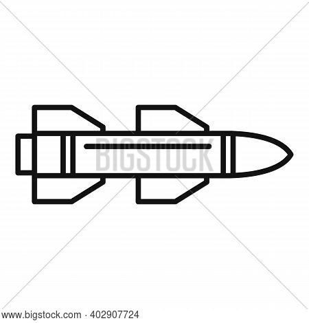 Missile Strike Icon. Outline Missile Strike Vector Icon For Web Design Isolated On White Background