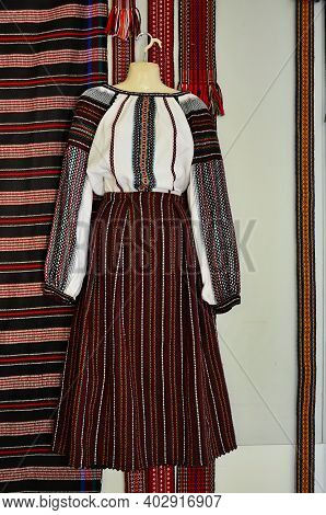 Samples Of Traditional Folk Weaving. Ukraine.lviv.modern Folk Weaving Of Ukraine.