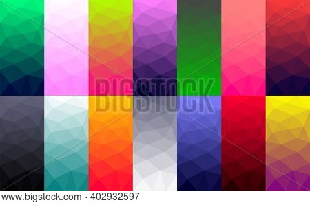 Vector Backgrounds In Low Poly Style. Digital Art