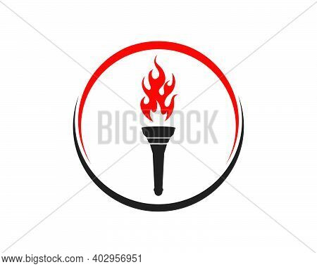 Torch Logo Icon Illustration Vector Design
