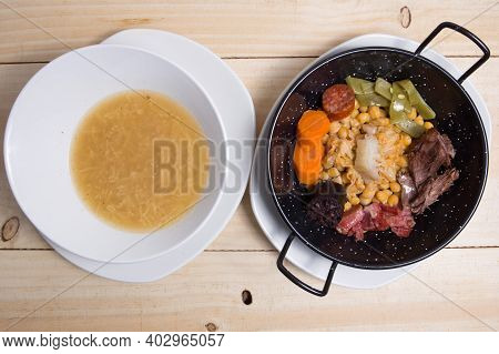 Cocido Madrileno, Chickpea And Pork Stew, Spanish Cuisine