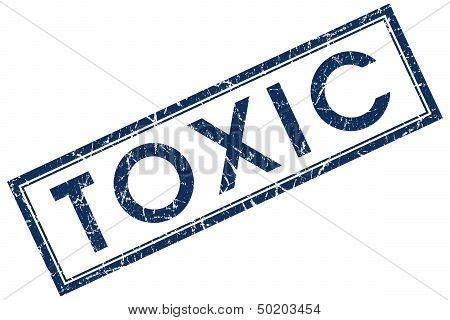 Toxic Blue Square Stamp