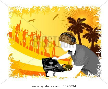 DJ beach party