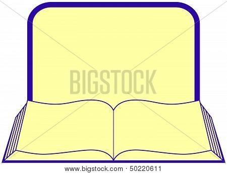 book with frame and place for text
