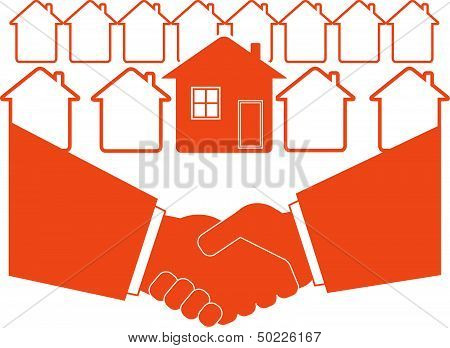 business handshake symbol real estate