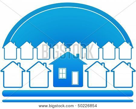blue house symbol