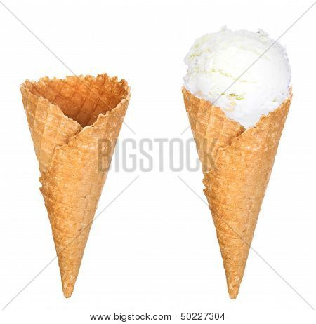 soft serve ice cream isolated