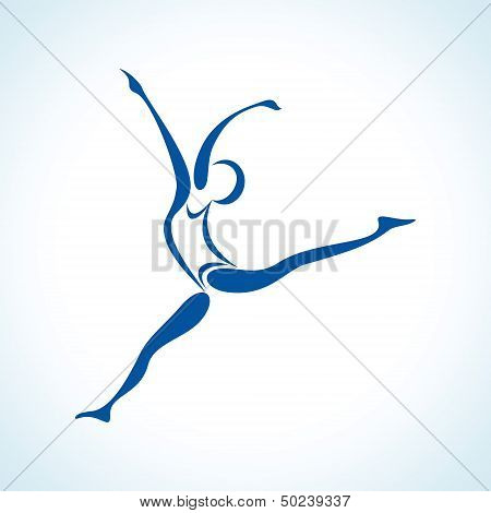 illustration of stylized yoga pose