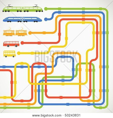 Abstract urban transport color scheme 