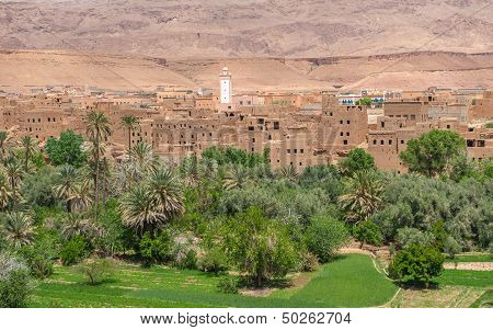 Berber Kasbah In Todra Gorge, Morocco