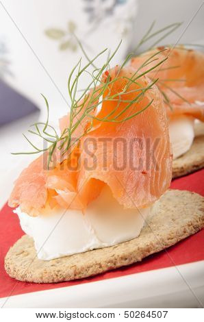 Oatcakes With Softcheese And Salmon
