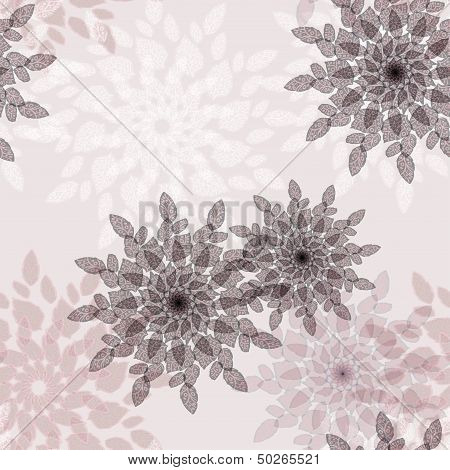Pattern Vintage Pale  Flower Seamless