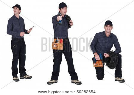 คนที่สวมใส่เป็น toolbelt