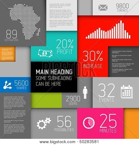 Vector abstracte vakken achtergrond afbeelding / infographic sjabloon met plaats voor uw inhoud