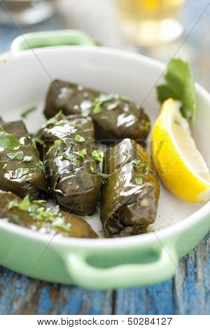 greckie wina stylu liście dolmades