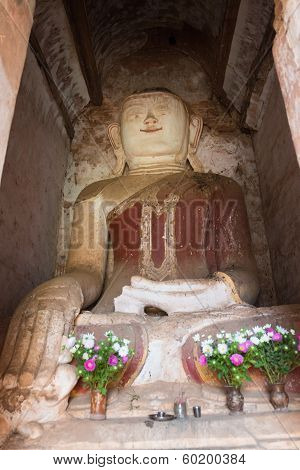 Buddha Image In Ancient Burmese Buddhist Pagodas