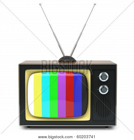 Retro Tv Isolated On White Background