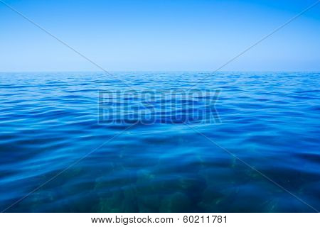 Calm Sea And Blue Clear Sky In Summer Day