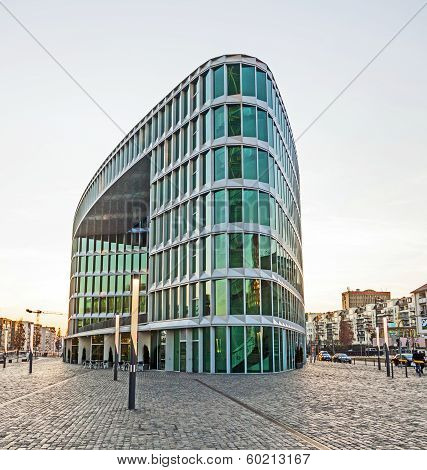 Famous Modern Westhafen-haus In Frankfurt