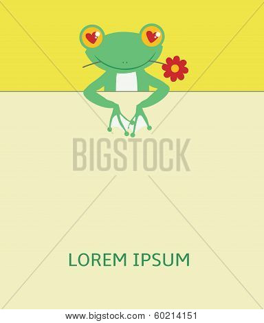 Cute cartoon frog character