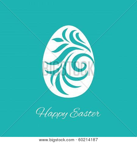 Happy easter card illustration with easter egg