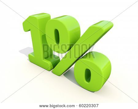 One percent off. Discount 1%. 3D illustration.